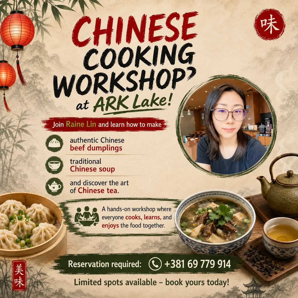 Chinese Cooking Worksop with Raine